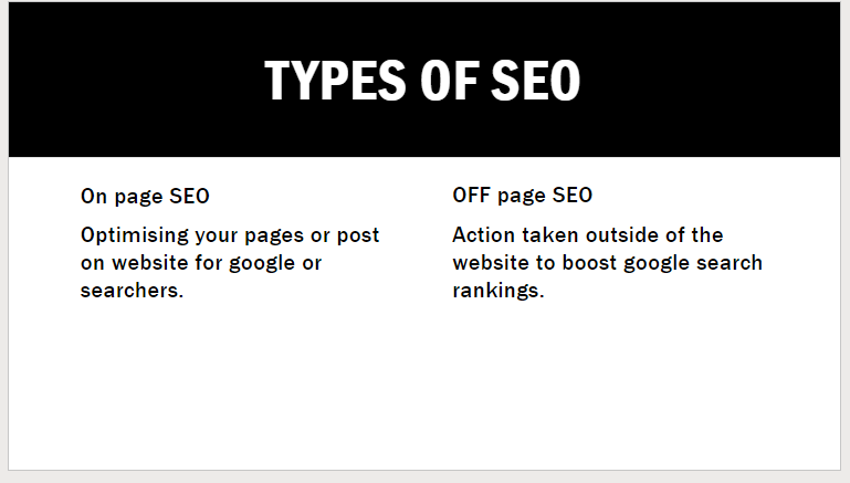 types of seo